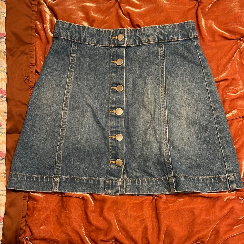 H&M Button Down Denim Skirt size Small